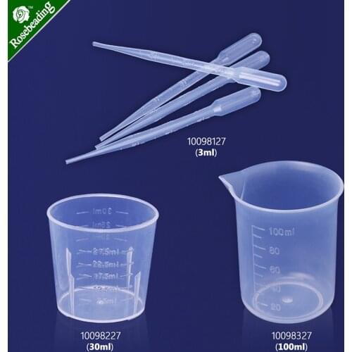Dropper/Transparent Plastic Lab Graduated Beaker Measuring Cup Tool,resin mixing cups