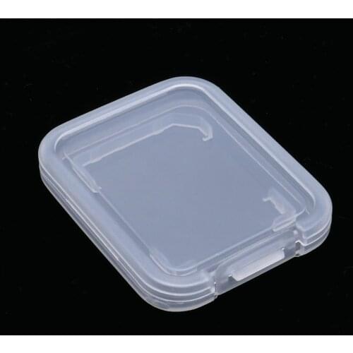10pcs Transparent Case Holder Box Storage Clear Standard Memory Plastic Card Case For Standard Sd Sdhc Tf Memory Card