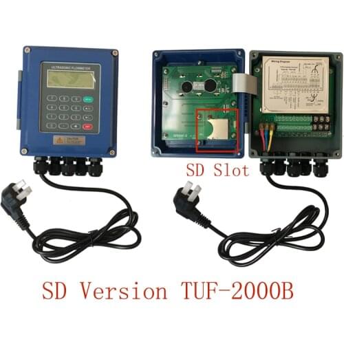 SD slot version TUF-2000B TM-1 DN50mm-DN700mm Ultrasonic flow meter liquid flowmeters