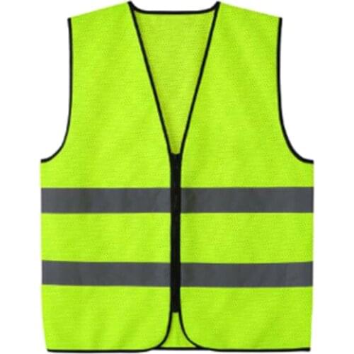 High Visibility Zipper Front Safety Vest With Reflective Strips, Premium, 2 Colors Optional