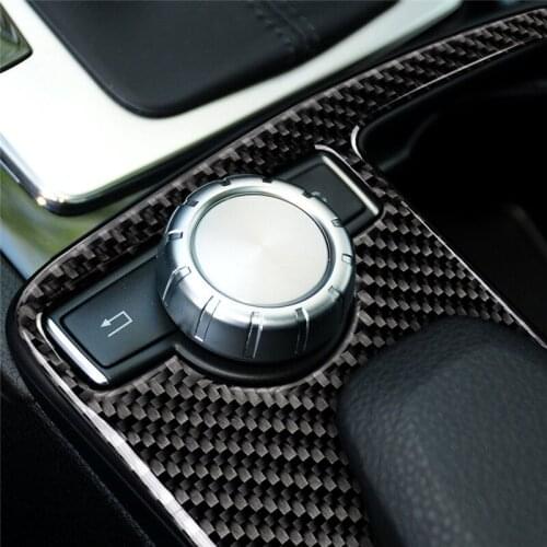 Car Interior Decoration Carbon Fiber Molding Central Control Panel Stickers For Mercedes W204 C Class 07-13 Accessories