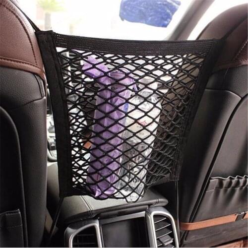 Universal Car Organizer Back Seat Mesh Storage Bag Auto Car Net Organizer for Bag Luggage Pets Children Kids Disturb Stopper