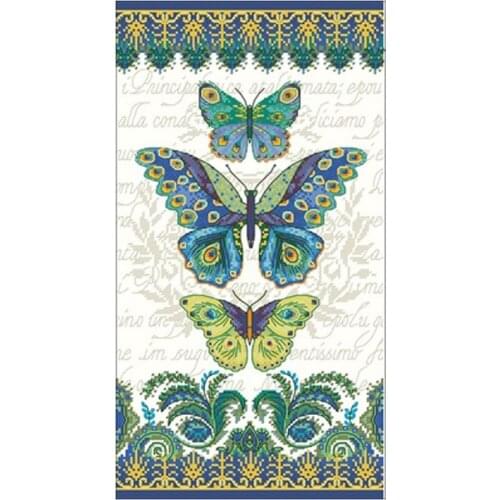 Peacock butterfly patterns Counted Cross Stitch 11CT 14CT 18CT DIY Cross Stitch Kits Embroidery Needlework Sets home decor