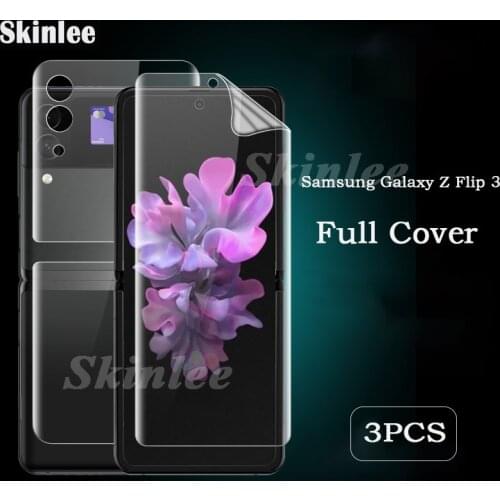 Skinlee Protection Film For Samsung Z Flip 3 Hydrogel Film Protector Cover Case For Samsung Galaxy ZFlip3 Protection Film
