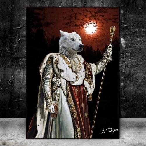 Animals in Human Clothes Canvas Wall Art Posters And Prints Vintage Figure Canvas Paintings On The Wall Art Picture Home Decor