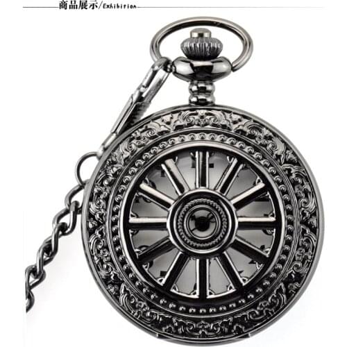 2019 High Quality Hollow Quartz Pocket Watch Pendant Necklace Antique Gifts For Women Men Clock Gift