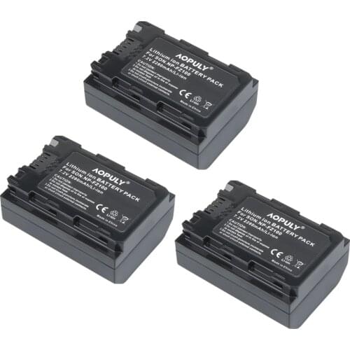 3Pcs 2280mAh NP FZ100 NP-FZ100 Rechargeable Li-ion Battery for Sony ILCE-9, A7M3, A7R3, A9 7RM3 Sony Alpha 9S A9R 9R DSLR Camera