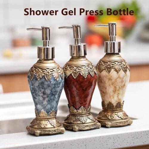 300ml Shower Gel Press Bottle Retro Bathroom Hand Sanitizer Bottle For Shampoo Shower Lotion Soap Dispensers Bathroom Supplies