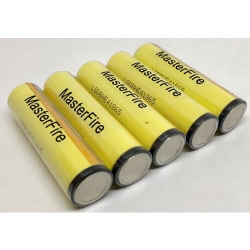 Wholesale MasterFire Original Protected HE4 2500mah 18650 3.7V 35A High Drain Rechargeable Lithium Battery Cell For Flashlights