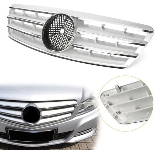 Car Front Grille Grill For Mercedes Benz C-Class W203 C280 C320 C240 C200 W204 C180 C200 C260 C63 2001-2004 2005 2007 w/ Emblem