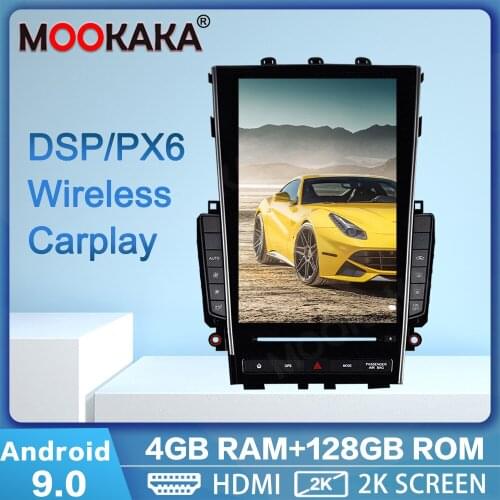 PX6 Android 9.0 128G Tesla Style Car GPS Navigation for Infiniti Q50L 2015-2018 Multimedia DVD Player Auto Stereo Head Unit DSP