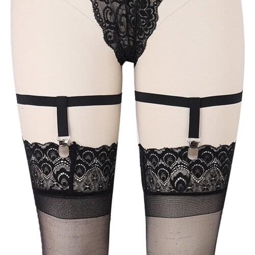 Women Bondage Stockings Clip Leg Garter Harness Belt Body Harneess Pastel Goth Garters Punk Black Sexy Lingerie Body Cage