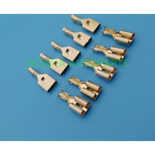 Free shipping 200pcs 6.3mm 6.3 Crimp Terminal Female Spade Connector