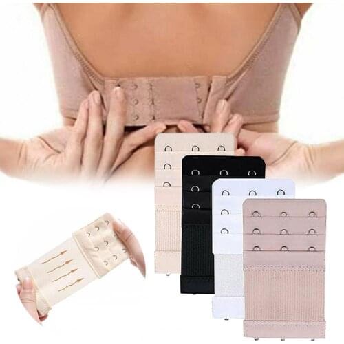 16Pcs Bra Extender 3 Hooks 3 Rows Skin-Friendly Stretchy Polyester Removable Straps Bra Extension Strap for Women
