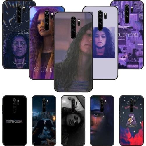 Phone Case For Xiaomi Redmi Note 8 8T 7 7A 9 9S 8A 4 5 Pro Black Cover Coque Silicone Funda Soft American TV Series Euphoria
