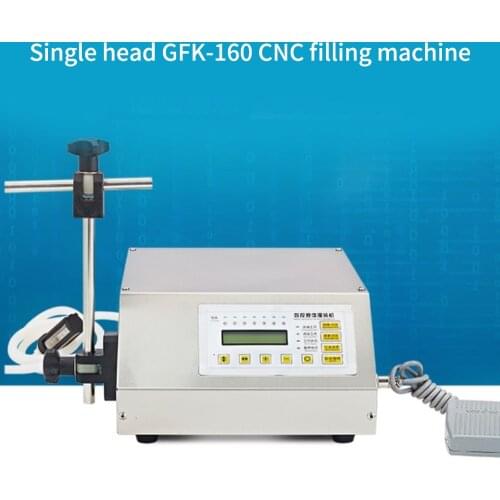 GFK-160 small quantitative filling machine, automatic liquid filling machine, CNC beverage filling machine, white