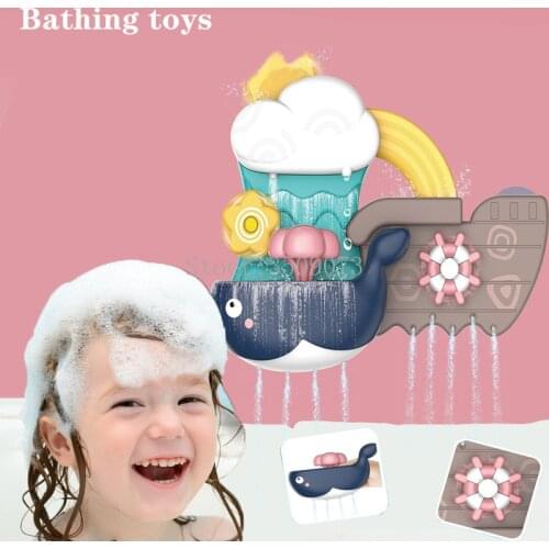 Bath Toys Pipeline Water Spray Shower Game Whale Bath Baby Toys For Children Swimming Bathroom Bathing Shower Kids Toy