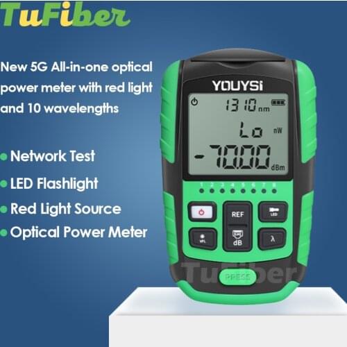 Optical Fiber Power Meter 2021 NEW 4 in1 5G 10 Wavelength Visual Fault Locator Network Cable Test Optical Fiber Tester OPM VFL