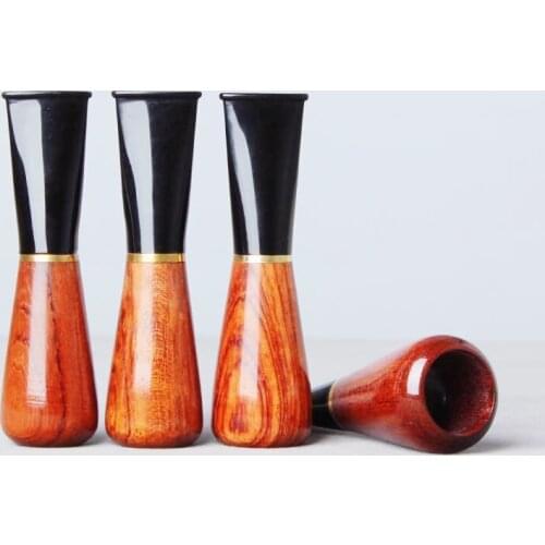 Cigar Mouthpiece Rosewood Filter Holder Cycle Cleanable Activated Carbon Smoking Pipes Tobacco Smoke Wood Extension 30-52 Ring