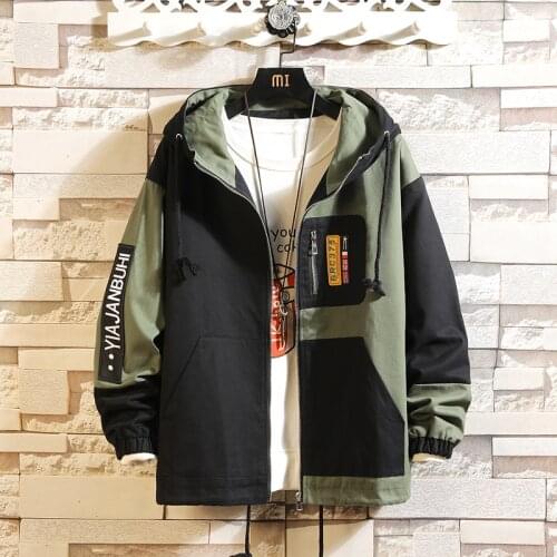 Mens Streetwear Bomber Clothes Janpan Style Bigger Pocket White Black 2021 Spring Autumn Jacket
