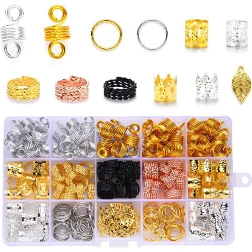 Braid Ring Hand-Woven Dirty Braid Hair Extension Ring Set Hair Accessories Headdress Accessories DIY Ornament Accessories