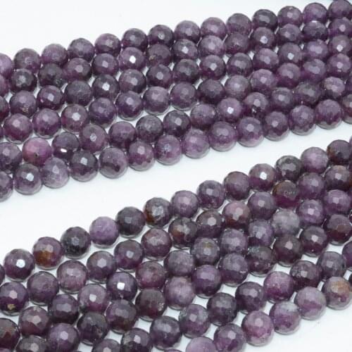 Natural Violet Purple Sapphire Faceted Round Beads 7.8mm-8mm