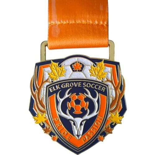 Low price elk woods football competition medal hot sale sports medal