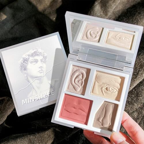 NEW 3D Bronzer Highlighter For Face Makeup Stick Cream Contour illuminator Makeup Matte Contour Rose Tea Blush Highgloss Palette