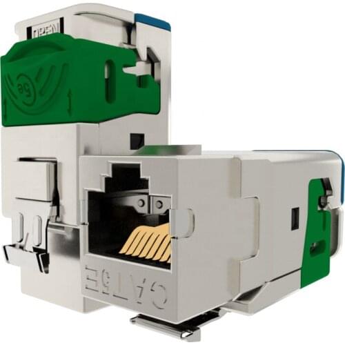 New product RJ45 Shielded toolless 180 degree Cat5e STP keystone jack