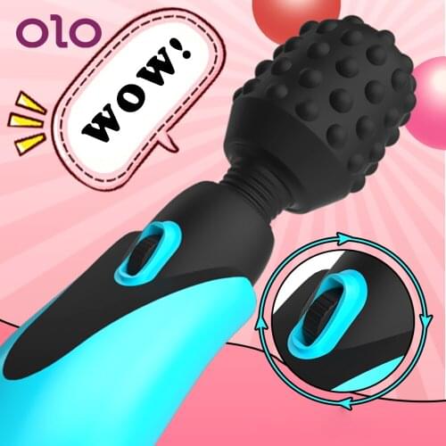 OLO AV Vibrator Powerful Magic Wand Vibrating Dildo Speed Adjustable Clitoris Stimulator Sex Toys for Woman Female Masturbator