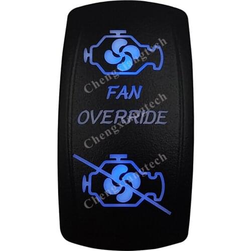Fan Override Car Boat Blue Led Lasor 5Pin Rocker Switch SPST On Off 12v 24v Marine Grade Toggle Switch for Carling Arb Narva 4x4