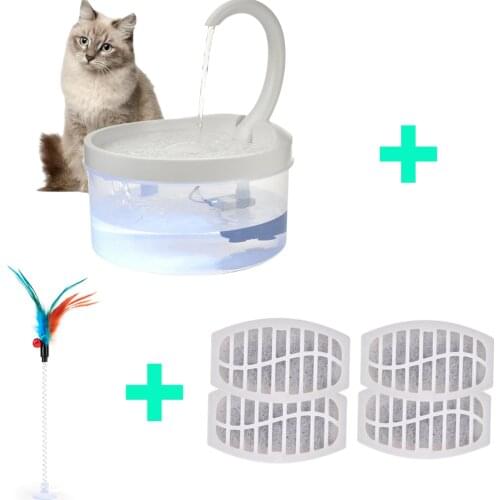 Pet Water Fountain Swan Neck Shaped Cat Water Dispenser Prevent Dry Burn Drinking Fountain 2L With LED Light Bird Dog Drink Bowl