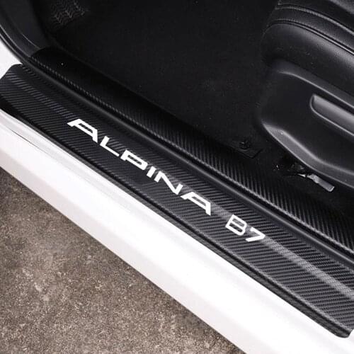 Car Door Sill Car Threshold Pedal Sticker for BMW ALPINA B7 Decoration Carbon Fibre Vinyl Sticker Car Accessories Car-Styling