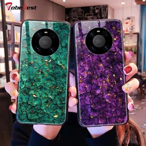 Luxury Marble Gold Foil Silicone Case For Huawei Mate 40 30 20 20X 10 Pro Lite Coque Fashion Epoxy Phone Cover