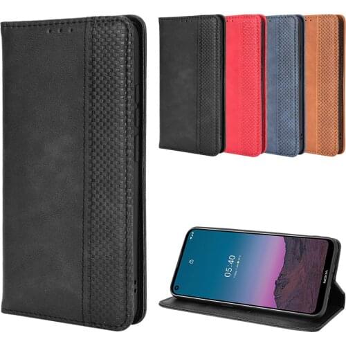 Luxury Retro Slim Leather Flip Cover For Nokia 5.4 Case Wallet Card Stand Magnetic Book Cover For Nokia 5.4 TA-1333 TA-1340 Case