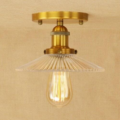 IWHD Glass LED Lamps For Ceiling Iron Luminarias Para teto Kitchen Ceiling Light Vintage Bedroom Plafondlamp Home Lighting