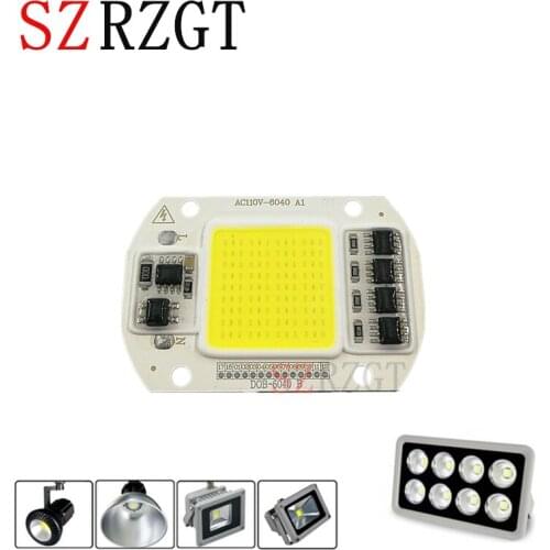 LED COB Lamp Chip 50W 220V 110V Input Smart IC Driver Fit For Outdoor DIY LED Floodlight Spotlight Cold Warm White