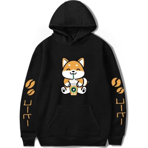 New print pet animal Corgi Hoodies Men Women Sweatshirts Harajuku Hoodie Autumn boys girls Casual black shiba inu pullovers