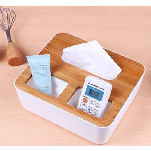 Solid Wood Napkin Holder Square Shape Wooden Plastic Tissue Box Case Home Kitchen Paper Holdler Storage Box Accessories
