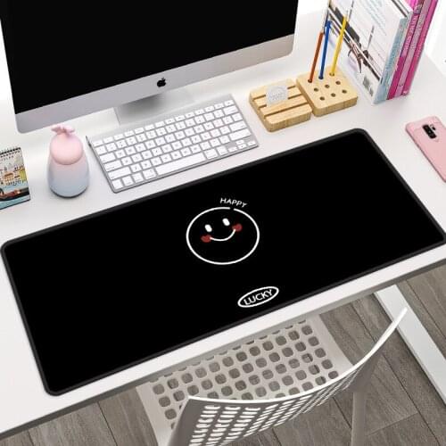 Smiley Mouse Pad Oversized Thicken Student Girl Desk Pad Notebook Keyboard Computer Pad Cute Male Cartoon