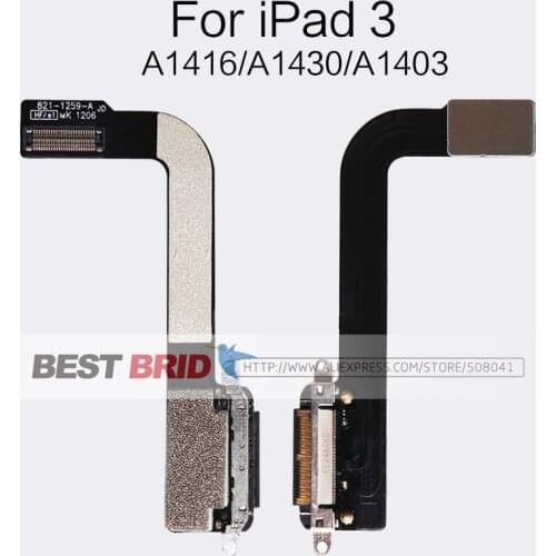 1Pcs USB Charging Dock For iPad 3 A1416 A1430 A1403 Charger Charging Port Dock USB Connector Data Flex Cable