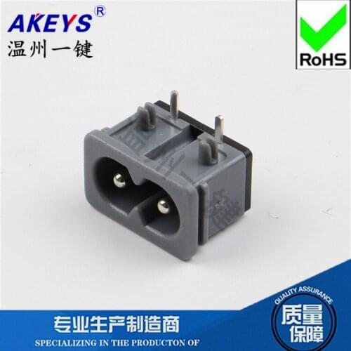 10PCS AC-012 Horoscope Connector AC power socket Plum letters seat 8 words 2-pin in-line