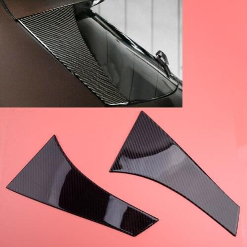 2Pcs Car Rear Window Spoiler Side Wing Cover Trim Carbon Fiber Fit for Mercedes-Benz GLA X156 2013 2014 2015 2016 2017 2018