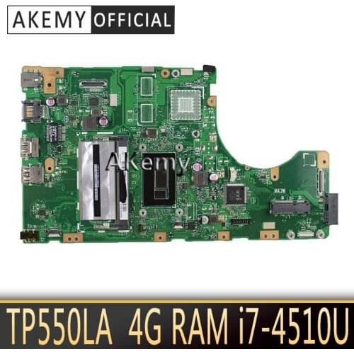 Akemy TP550LA Laptop motherboard for ASUS TP550LA TP550LN TP550LD TP550L TP550 Test original mainboard 4G RAM I7-4510U