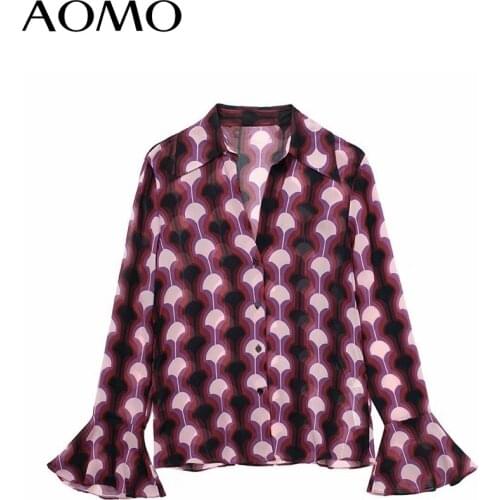 AOMO Women's Ruffle Shirts