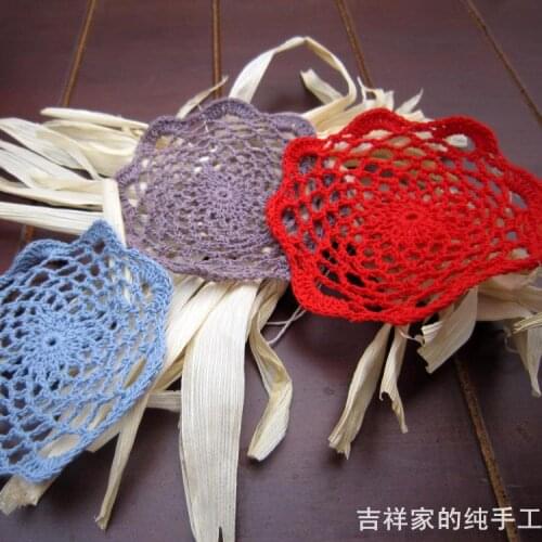 Free shipping 2015 new flowers design 12 pic/lot 12cm round novelty household lace felt for RU zakka vintage props swastika mat