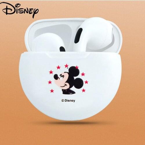 Disney Genuine Mickey True Wireless Bluetooth-compatible Headset White Mickey Mouse In-Ear Portable Android Apple Universal