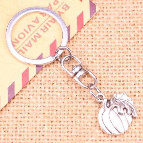Keychain 21x18mm pumpkin leaf fall thanksgiving halloween Pendants DIY Jewelry Car Key Chain Ring Holder Souvenir For Gift