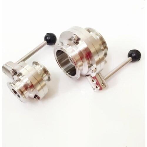 Fit 89mm Pipe OD x 3.5" Tri Clamp Sanitary Butterfly Flow Control Valve SUS 316L Stainless Beer Brewing Home