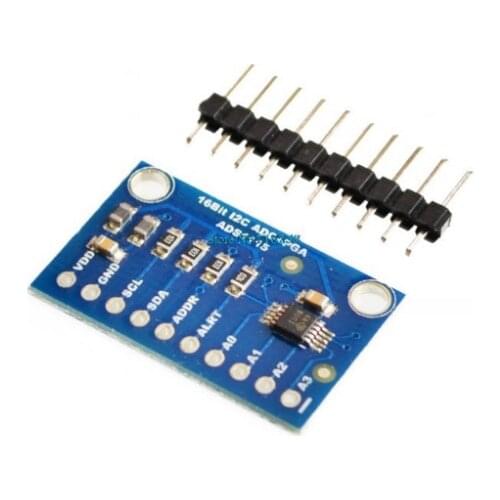 I2C ADS1015 ADS1115 16 Bit ADC 4 channel Module with Programmable Gain Amplifier 2.0V to 5.5V RPi